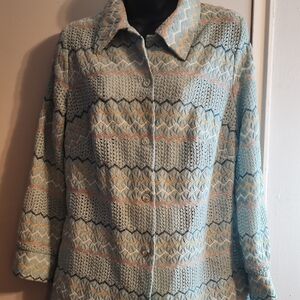 Elegant Chevron Pattern men's Button-Down Shirt